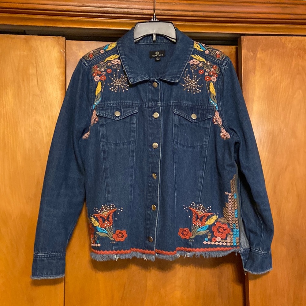 Curations embroidered Jean jacket